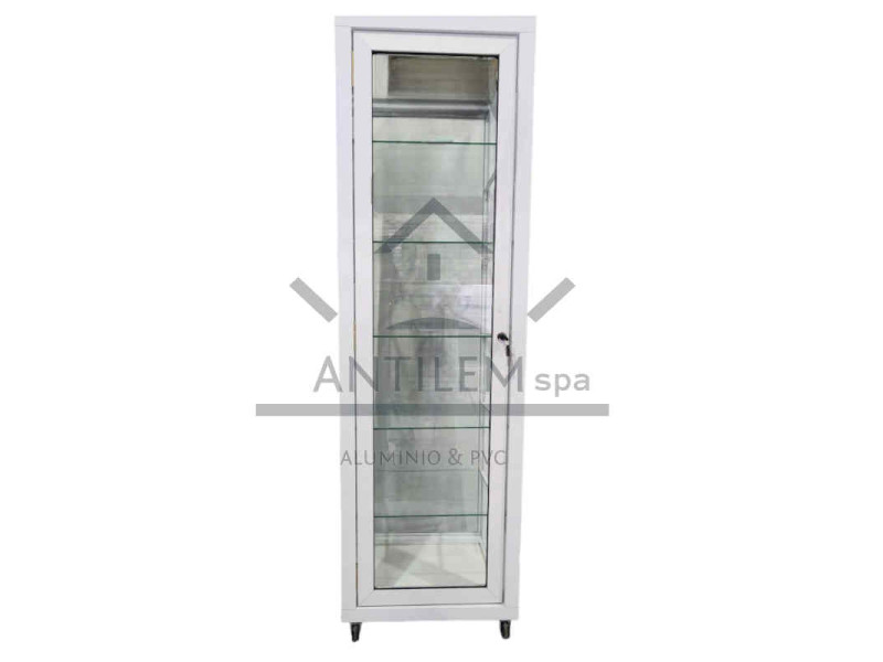 VITRINA ALUMINIO BLANCO 50X40X166