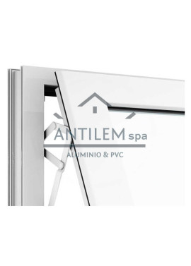 PROYECTANTE 1,00X1,00 MT PVC EUROPEO linea 6004 Vidrio 4MM ESPESOR  BLANCO