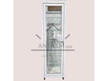 VITRINA ALUMINIO BLANCO 50X40X166