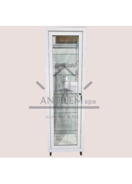 VITRINA ALUMINIO BLANCO 50X40X166