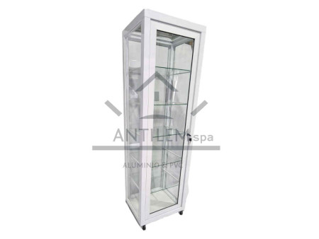VITRINA ALUMINIO BLANCO 50X40X166