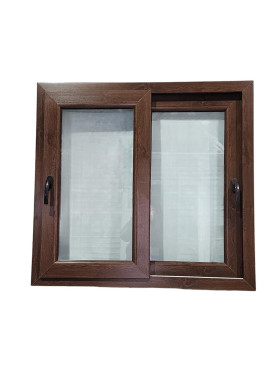 corredera 120x100 termopanel nogal PVC Europeo