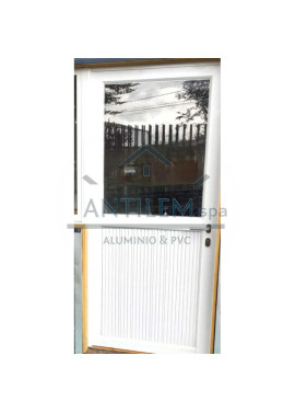 Puerta de Aluminio 0.80x2.00 Linea am 35 BLANCA