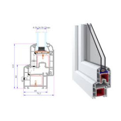 PROYECTANTE 1,00X1,00 PVC EUROPEO TERMOPANEL BLANCO