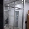 DIVICIONES DE OFICINA EN ALUMINIO TUBULAR VIDRIO 5MM ESPESOR