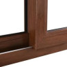 VENTANA  DE PVC 1,00X1,00 Vidrio Monolítico 4mm. CORREDERA 2 hojas nogal